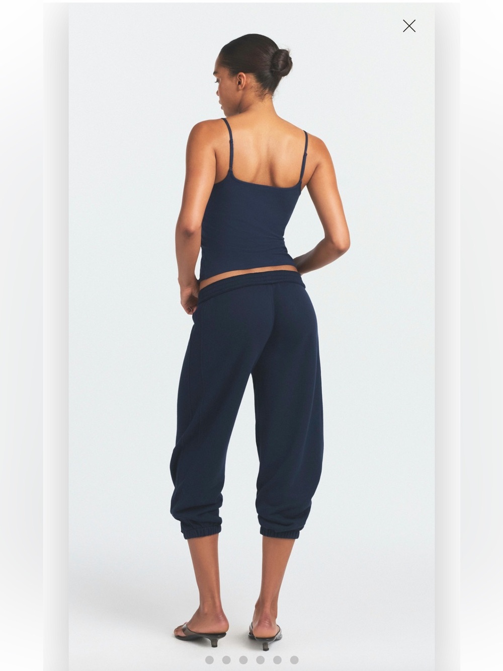 NWT Skims Drapey French Terry Cropped Jogger - Navy size L SKIMS - Picture 4 of 5